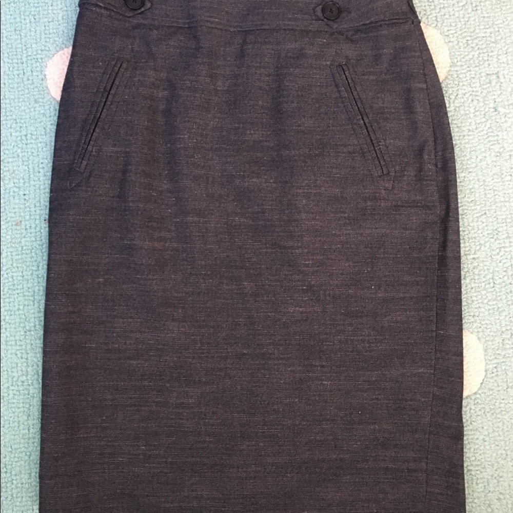 Loft Stretch Denim Lined Skirt it’s Waist Tabs